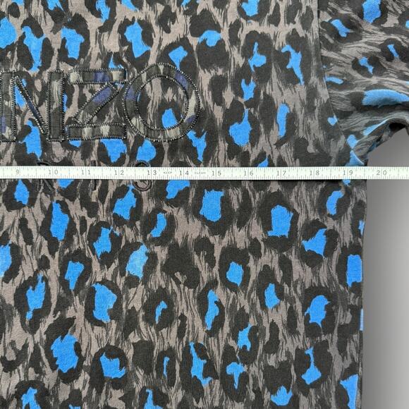 KENZO Paris Leopard Print Blue / Grey / Black T-Shirt Size S - Picture 9 of 11
